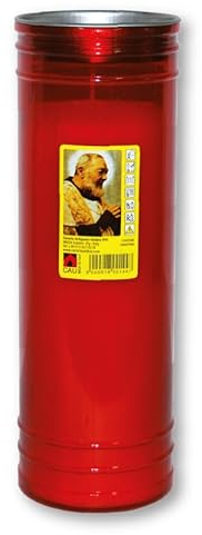 Cereria Artigiana Umbria Lot de 12 Bougies Chauffe-Plats U Ceri T100 Rouge cm 25 Padre Pio 144 Décoration et Ameublement de la Maison, Multicolore, Unique