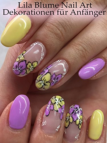 Lila Blume Nail Art Dekorationen für Anfänger