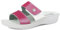 inblu Ciabatte Donna a Doppia Fascia Colorata con Chisura a Strappo, Plantare Anatomico, dal 35 al 41, Sandali, Fucsia, 38 EU