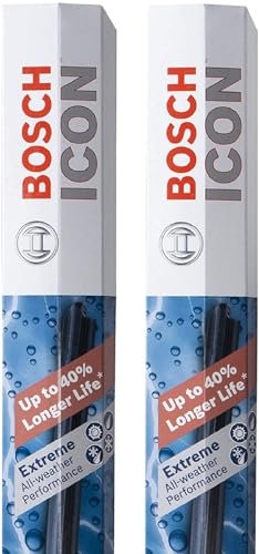 Bosch 19A19A ICON Balkenwischerblätter, Fahrer- und Beifahrerseite, Set mit 2 Blättern (19A und 19A), (Kompatibilität mit Linkslenker-Fahrzeugen nicht garantiert)