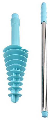 ViaGasaFamido WC-Saugglocke ABS Griff Edelstahl Rohr TPR elastischer Kopf Clean WC Rohr WC Kolben für Bad Siphon WC