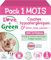 Love & Green - Couches Bébé Saines et Ecologiques - Taille 1 (2-5 Kg) - Pack 1 Mois (138 Couches) - Absorbante, anti-fuites et sans ingrédients indésirables