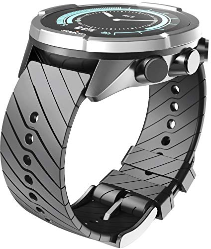 ANBEST Kompatibel mit Suunto 9 Baro Armband, 24mm Silikon Armbänder Ersatzarmband für Suunto Spartan Sport Wrist HR, Schwarz