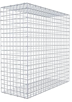 GABIONA Gabione 100 × 100 × 40 cm (L x H x T) – Steinkorb aus 4 mm Draht, Maschenweite 5 × 5 cm, C-Ring Verschluss + Gratis-Zange – ideal für Sichtschutz, Gabionenzaun, Gartenmauer und Steinkorbwand