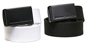 Urban Classics Unisex Canvas Belt Kids 2-Pack Gürtel, Black+white, Einheitsgröße EU