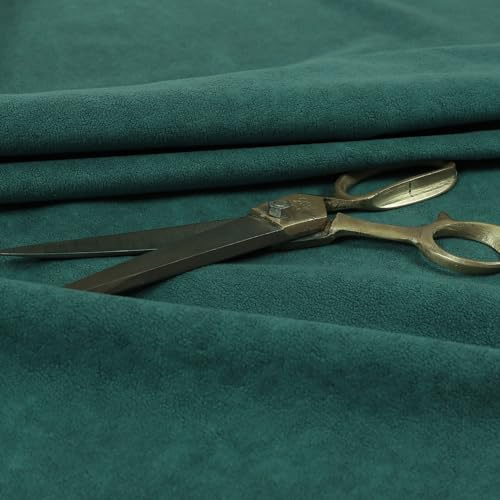 Redbrick Mill Fabrics Weicher, hochwertiger Polsterstoff aus Samt mit Moleskin-Körnung, Blaugrün für Sofas und Vorhänge (Meterware)