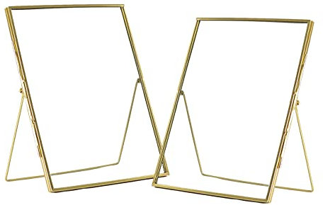 Nicola Spring Stehende Metallfoto -Rahmen - 8 x 10 - Gold - Pack Von 2