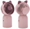 Ventilateur Portatif Chat Mignon pour Filles, Mini Ventilateur à Main pour Enfants, Petit Ventilateur de Poche Portable Rechargeable par USB avec Batterie 300 MAh (environ 1 H), pour les Voyages en Pl