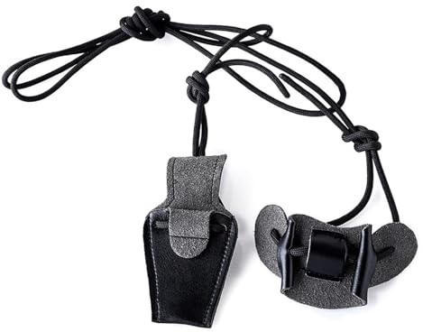 DONGKER Spannschnur für Bogenschützen, Leder Bogenspanner für Recurvebogen, Bogenspannhilfe für Recurvebogen und Langbogenzubehör