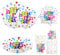 Birthday Party Plates Cups Napkins - Fowecelt 130 pcs Rainbow Party Tableware Paper Plates Cups and Napkins Set for Kids Party Rainbow Birthday Party Supplies Decorations for 30 Guests