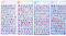 JIHUOO Bunte 3D-Buchstaben-Aufkleber, selbstklebende Folie, Alphabet-Aufkleber, Glitzer, Buchstaben, geschwollene Aufkleber für dekorative Scrapbooking, Kalender, 4 Bögen