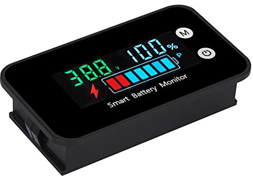 Niukuyu Testeur de Capacité de Batterie NuméRique 7-100V, Moniteur de Batterie, Interrupteur de TempéRature de Tension pour Bateaux de Voiture, éTanche IPX7