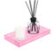 ROYALITA Acrylic Tray Bathroom Tray for Countertop, Guest Towel Holder Tray for Napkin Perfume Jewelry Makeup, Sink Vanity Trays for Soap Dispenser, Aromatherapy, Cup & Candle, Pink