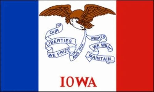 Aufkleber Flagge Iowa 8 x 5 cm Sticker Flagge Fahne