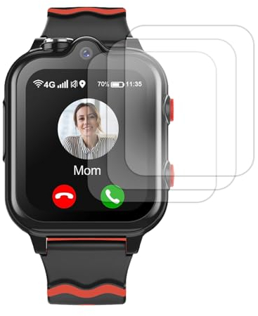 Carneedi Lot de 3 films de protection d'écran en verre trempé pour montre intelligente GPS 4G