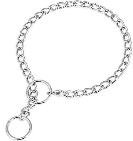 15.7 Inch Dog Chain Collars, Dog Choke Chain Collar, Choke Collar, Pet Training Walking Choker for Small Medium Dogs
