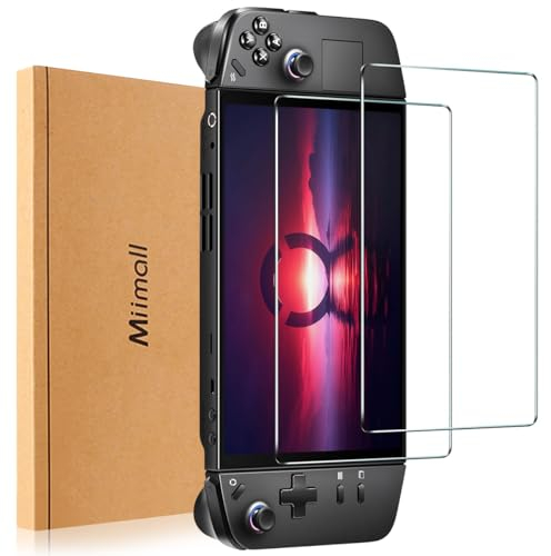 Miimall Lot de 2 films de protection d'écran compatibles avec Lenovo Legion Go, dureté 9H, verre trempé, anti-rayures, HD, transparent, sans bulles, pour console de jeu Lenovo Legion Go