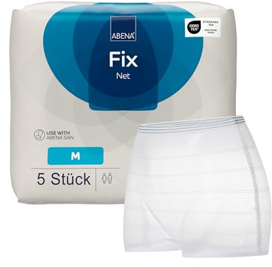 ABENA Netzhosen, Größe M, 5er-Pack, Fixierhosen für Inkontinenz | OEKO-TEX Zertifiziert, Fixierhosen für Wochenbett oder Inkontinenzvorlagen, Atmungsaktiv, Waschbar