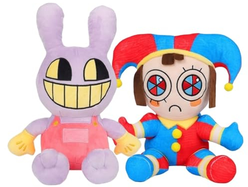 RDCIRP The Amazing Kuscheltier, Pomni Und Jax Stofftier Plüschtier Plüsch for Kinder Und Erwachsene Geburtstag Halloween (Color : 2PCS B)