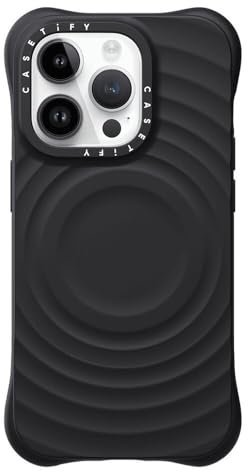 CASETiFY Ripple Silicone Case for iPhone 13 Pro [Magsafe Compatible / 6.6 ft. 2X Military Grade Drop Protection] Soft-Touch, Secure Grip - Black
