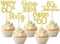 SYKYCTCY 30 Pack Happy 60th Birthday Cupcake Toppers Glitter Sixty Vintage 1965 Cupcake Picks Cheers to 60 Fabulous Cake Decorations for 60th Birthday Wedding Anniversary Party Supplies Gold