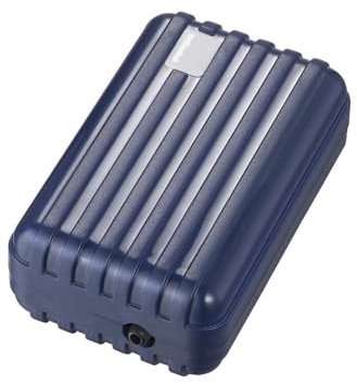 JUSHZ Air Pump Fish Tank Pump Aquarium Air Pump Mini 2 Outlets Silent Double Outlet Quiet Tubing 8w Hose for Inflatables Small Knob Type Air Volume Adjustment (3W 95x60mm,blue)