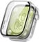 FTRONGRT Cover per Huawei Watch Fit 3, PC + Pellicola Temperata Schermo, Protezione All-Inclusive, Resistente Agli Urti, Custodia pe Huawei Watch Fit 3 Smartwatch.Bianco Trasparente
