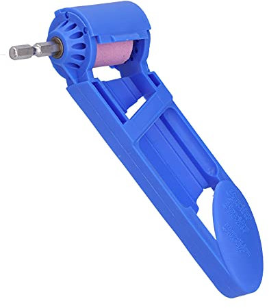 Bohrerschleifwerkzeug, Tragbarer Bohrerschärfer, Handgeführtes Spiralbohrer-Schneidwerkzeug mit Geradem Schaft, Scharfes Schleifwerkzeug, Blau, Jobber-Bohrer