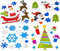 YLAB Weihnachts-Fensteraufkleber, 4 Bögen, Multi, Gel, Festlich, Wiederverwendbar, Fensteraufkleber