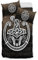 Double Duvet Set 200x200 cm Viking Bedding Double Bed Set Viking Thor's Hammer Rune Duvet Cover Sets Luxury Microfiber 3 Piece Kids Teenager Room Decoration with Zipper and 2 Pillow Case