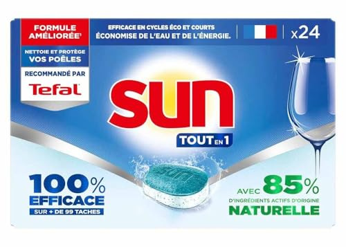 Sun Pastilles Lave Vaisselle Tout en 1 - La boite de 24 lavages