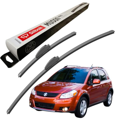 Silbak Windscreen Wipers, for SUZUKI SX4 (07/2006-12/2015) Front Wiper Blades, 650mm/350mm