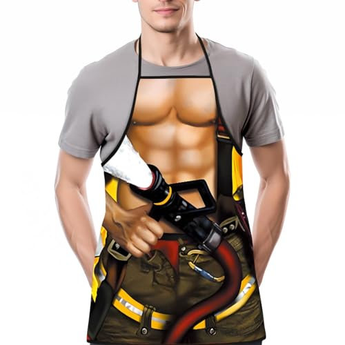 KUMSODE Lustige Kochschürze Sexy Herren Schürze Weihnachten Grillschürze Kreative Weihnachtsschürze als Grill Geschenk für Männer Kochschürze Lustig Geschenk