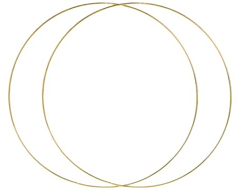 Set mit 2 Metallringen 5 mm für Wanddekoration, Durchmesser 50 cm