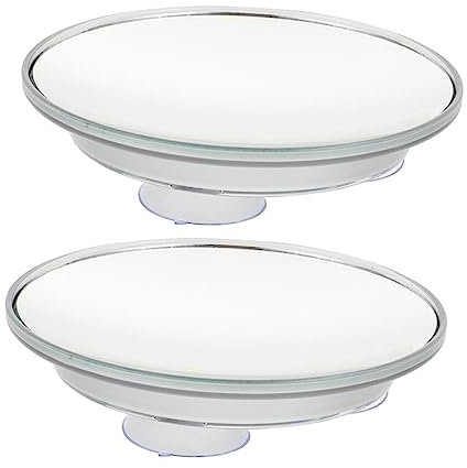 CALLARON 2piezas Ventosa Espejo De Maquillaje Negro Unidades para Doméstico Espejos De Maquillaje Ventosa De Prácticas