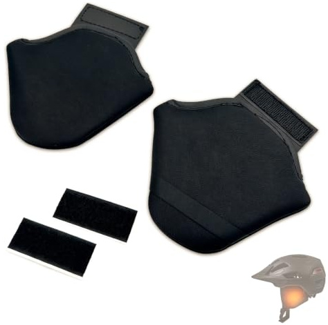 2Stuck Ohrenwärmer Fahrradhelm,Warme Ohrwärmer mit Klebestreifen Ansteckbar | An Den Fahrradhelme Winddicht Ohrenschützer,Fahrrad Helm Winter Ohren Windschutz,für Unisex Stadthelm Pedelec 2.0 Helm