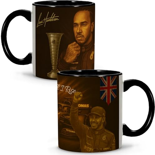 Tasse Hamilton Legends of Sport, Frühstückstassen, Vatertag originelle Geschenke für den unsichtbaren Freund, einzigartige Kollektion Legends, Tasse 330 ml Hamilton