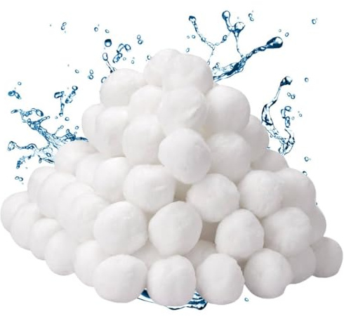 QEEROYO Filterbälle Pool 500g, Mehrweg Filterballs, Filterballs für Sandfilteranlagen, Wiederverwendbar Pool Filterball für sandfilteranlagen, Schwimmbad, Aquarium Sandfilter