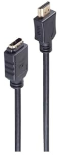 Shiverpeaks HDMI Verlängerung Kabel Stecker A auf Buchse A, vergoldet, Ultra HD 4K, High-Speed mit Ethernet, 0,25m