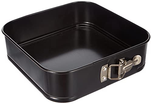 Ibili Molde Desmontable Cuadrado Moka 24 CM, Stainless Steel, Negro, 24 x 24 x 7 cm