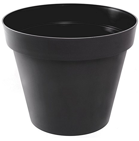 EDA Plastiques 13612 G.ANT SX6 Toscane Pot Plastique Gris Anthracite 25 x 25 x 20,6 cm
