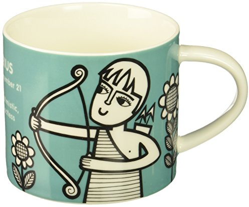Jane Foster Zodiac Fine China Mug-Sagittarius Star Sign. Gift Boxed, Turquoise, 14.5 x 11.9 x 10.2 cm
