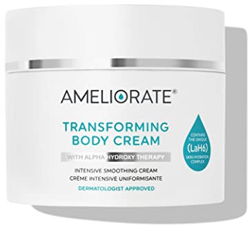 Ameliorate Transforming Body Cream 225ml | Lab6, Omega Oil, Shea Butter, AHAs | Dermatologically tested