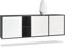Vladon Kommode Cuba, Made in Germany, Schwarz matt/Weiß matt - Modernes Sideboard für Ihr Wohnbereich - (BxHxT) 182x53x35 cm