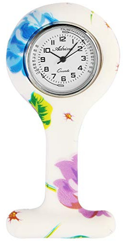 Adrina Unisex – Uhr Krankenschwesteruhr Ansteckuhr Revers Analog Quarz 4100008-003