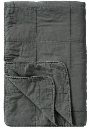 IB Laursen - Tagesdecke, Quilt - Baumwolle - Dusty Petrol/olivgrün - 180 x 130 cm
