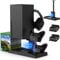 Support Compatible avec Xbox Series X, Ventilateur de Refroidissement avec Dual Controller Chargeur Station avec Batteries Rechargeables 2x1400mAh, Support D'écouteurs pour Série X