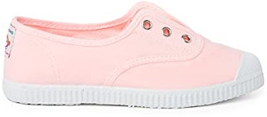 Pisamonas Zapatillas Lona Punta Goma Sin Cordones Talla 37 Color Rosa Bebé