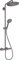 hansgrohe Duschsystem Croma Select S Showerpipe 280 Regendusche (Duschkopf, Duschstange, Thermostat, Schlauch, 3 Strahlarten) Brushed Black Chrome
