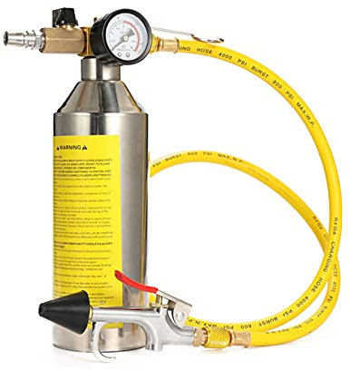 aqxreight Ensemble de Rinçage de Système de Climatisation, Entretien de Système de Réfrigération de Bouteille Suspendue de Nettoyage de Tuyau de Climatisation de Voiture sans Démontage avec Buse